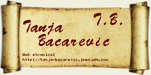 Tanja Bačarević vizit kartica